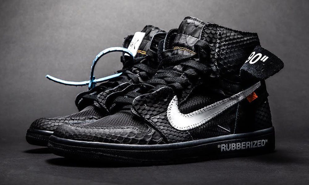 black air jordan 1 off white